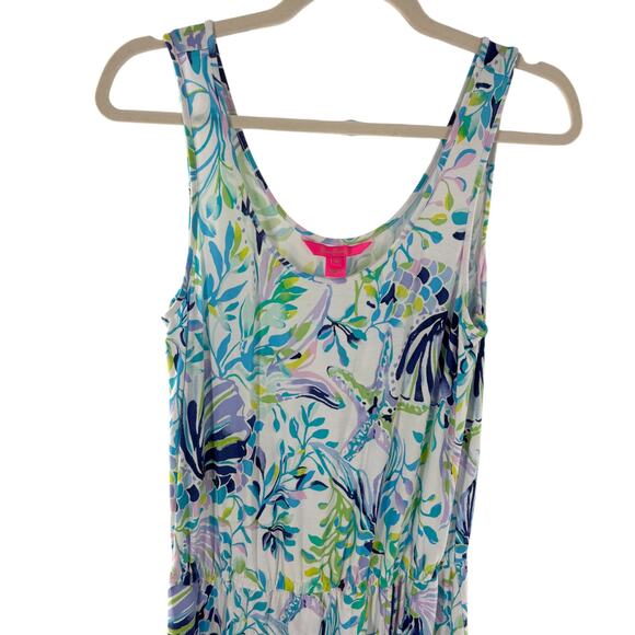 Lilly Pulitzer Resort White Shell Beach Jarrett Sleeveless Romper - Picture 2 of 12